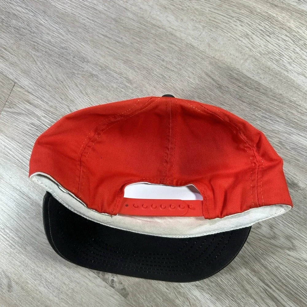 VTG 90s Texas State Snapback Hat Red Black Cap Made in USA